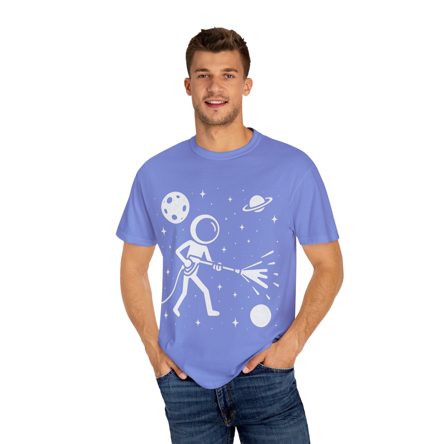 Pressure Washing in Space Graphic Tee – Perfect for Power Wash Owners