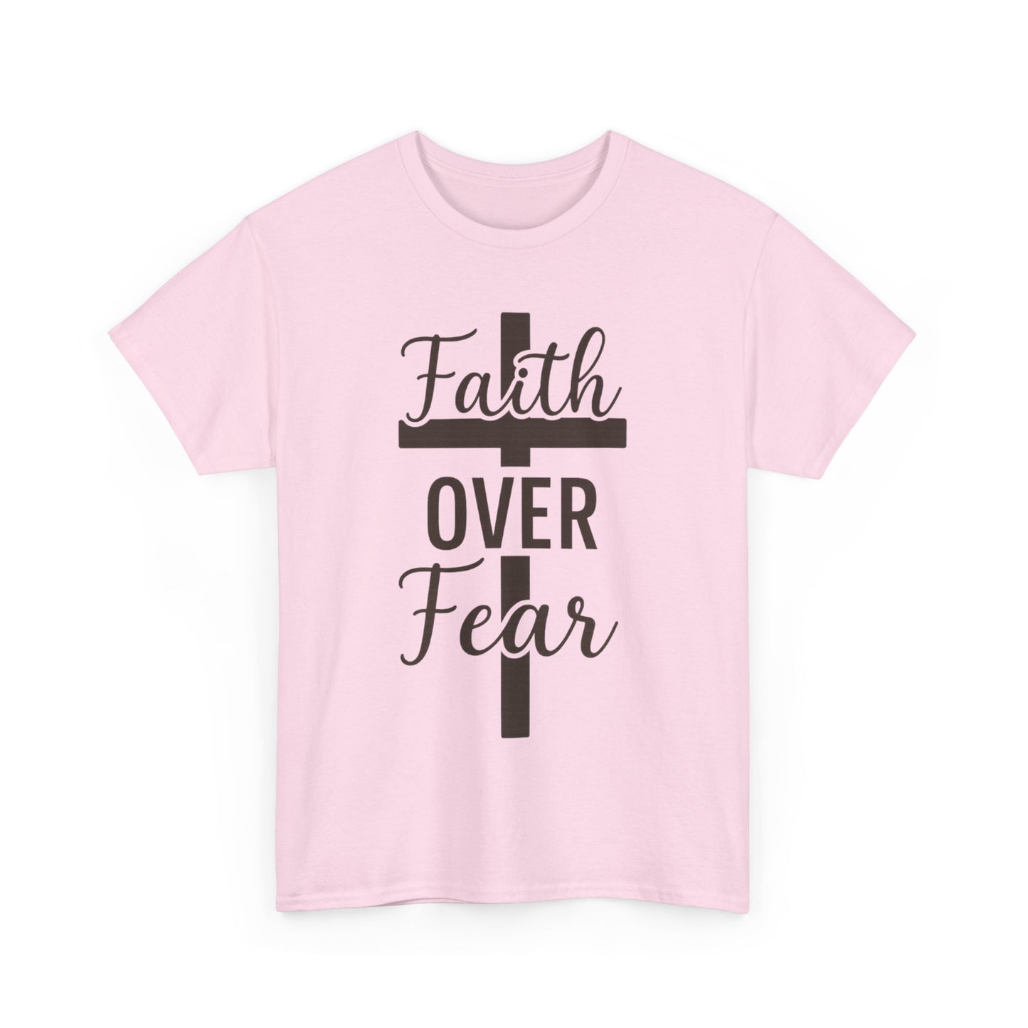 Striped Cross Faith T-Shirt Christian inspirational Tee