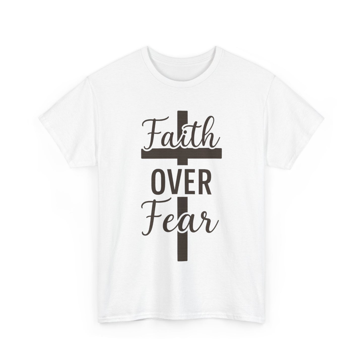 Striped Cross Faith T-Shirt Christian inspirational Tee