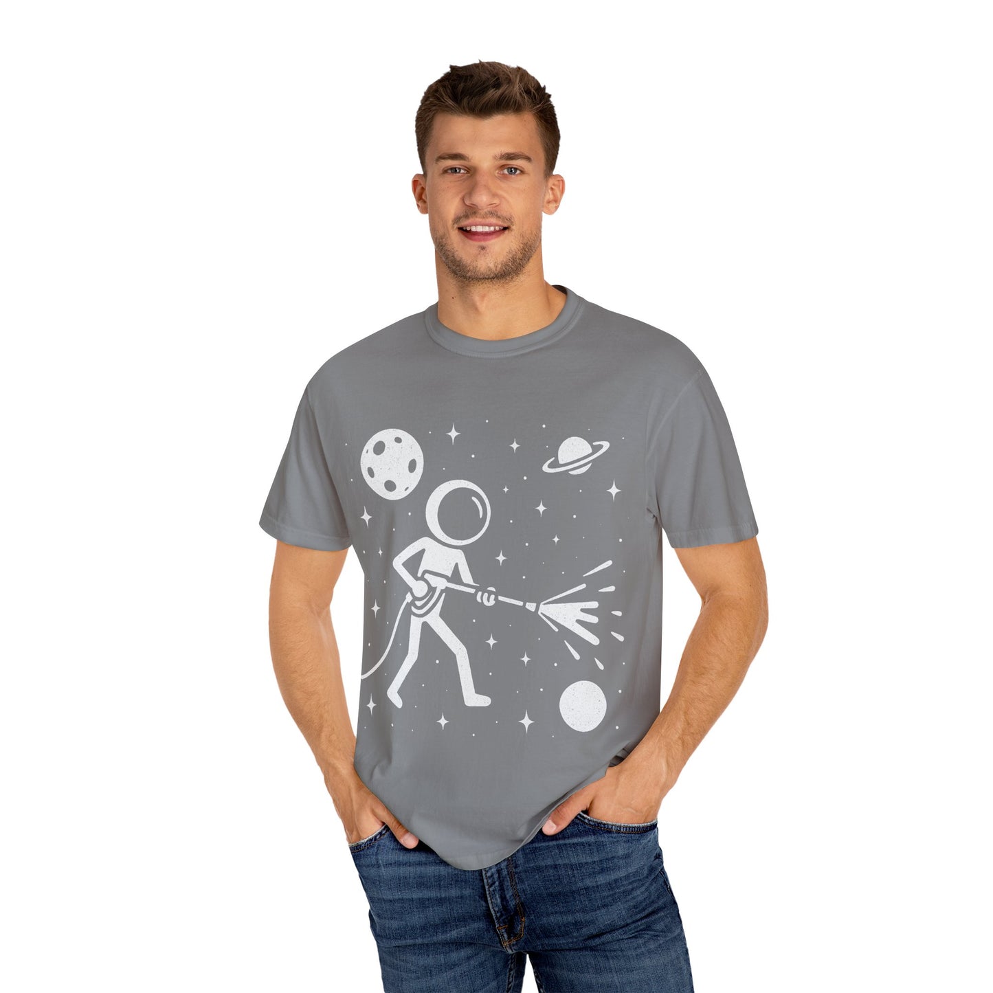 Pressure Washing in Space Graphic Tee – Perfect for Power Wash Owners
