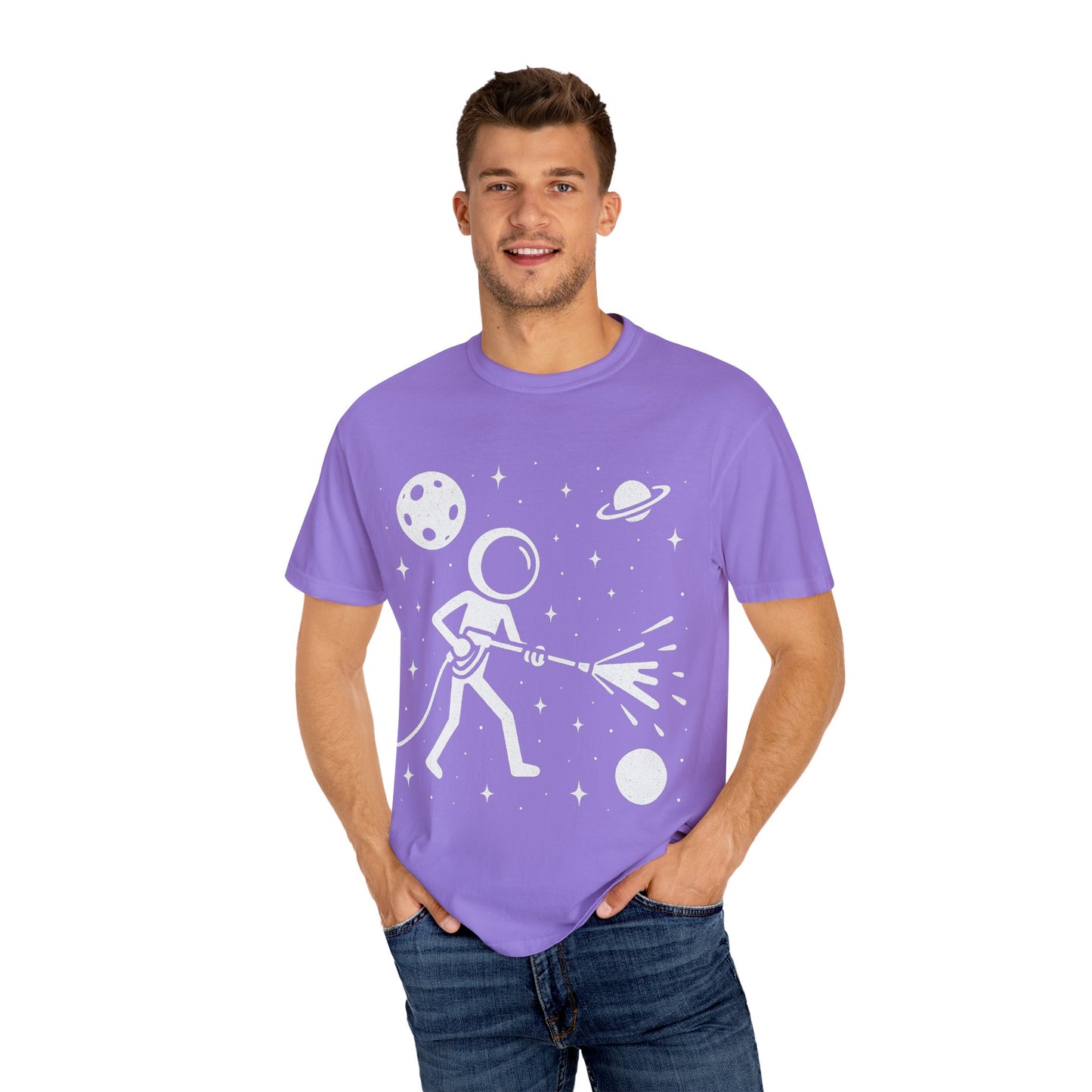 Pressure Washing in Space Graphic Tee – Perfect for Power Wash Owners