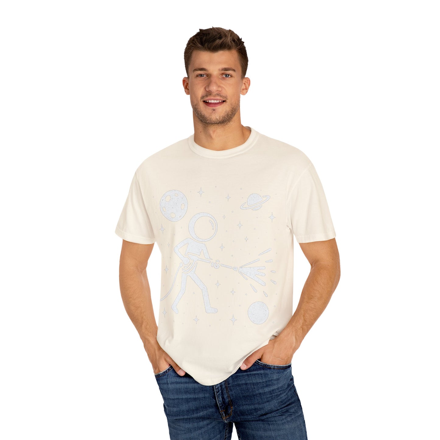 Pressure Washing in Space Graphic Tee – Perfect for Power Wash Owners