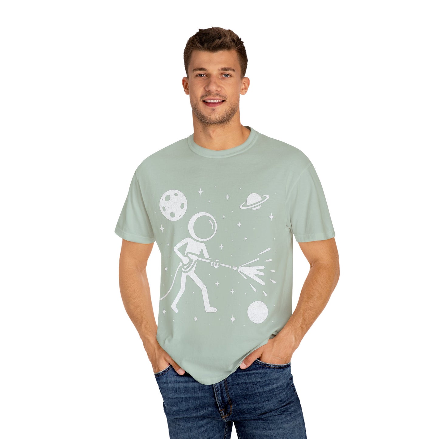 Pressure Washing in Space Graphic Tee – Perfect for Power Wash Owners