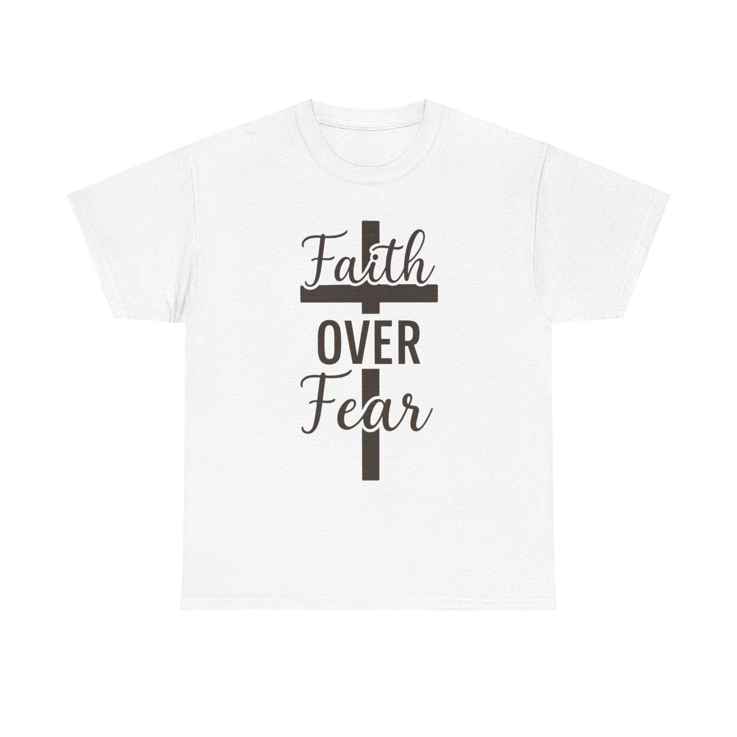 Striped Cross Faith T-Shirt Christian inspirational Tee