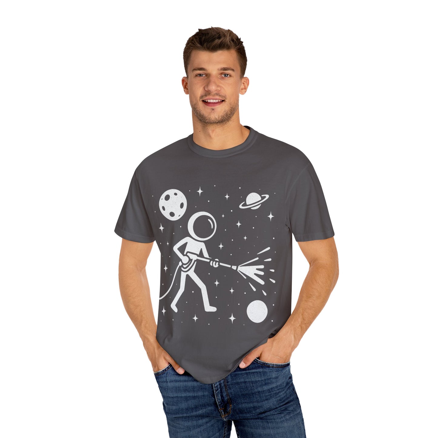 Pressure Washing in Space Graphic Tee – Perfect for Power Wash Owners