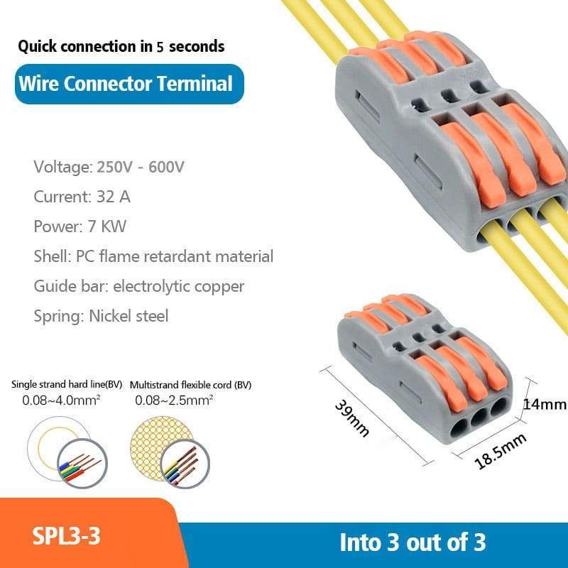 Quick connect terminal electrical connector