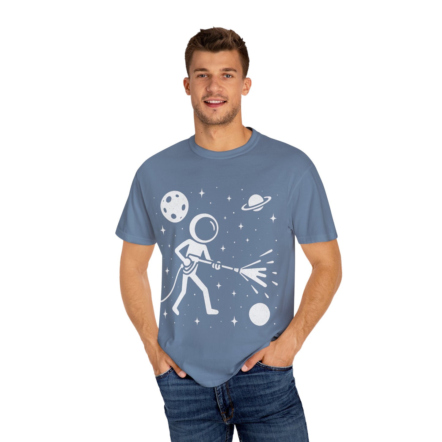 Pressure Washing in Space Graphic Tee – Perfect for Power Wash Owners