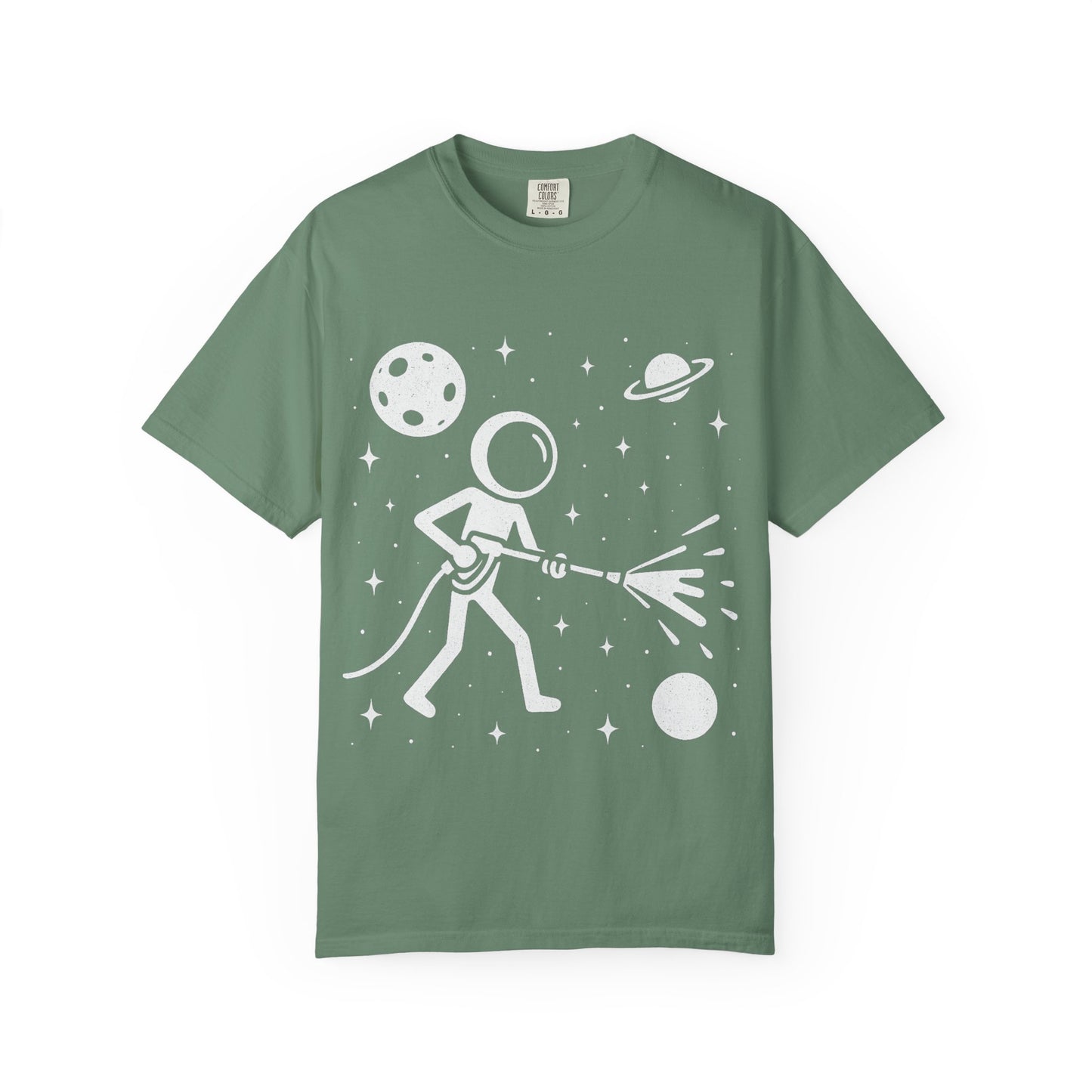 Pressure Washing in Space Graphic Tee – Perfect for Power Wash Owners