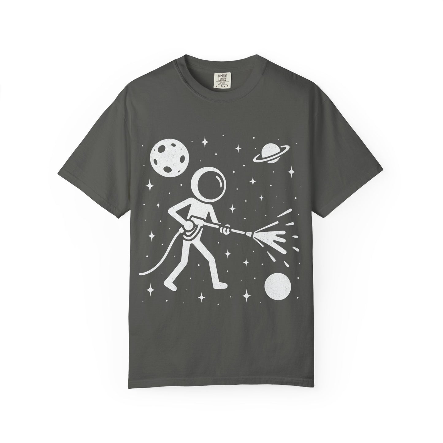 Pressure Washing in Space Graphic Tee – Perfect for Power Wash Owners