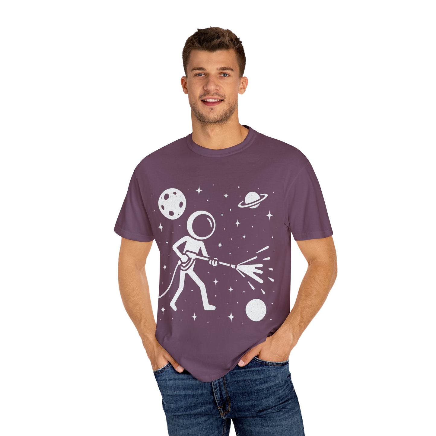 Pressure Washing in Space Graphic Tee – Perfect for Power Wash Owners