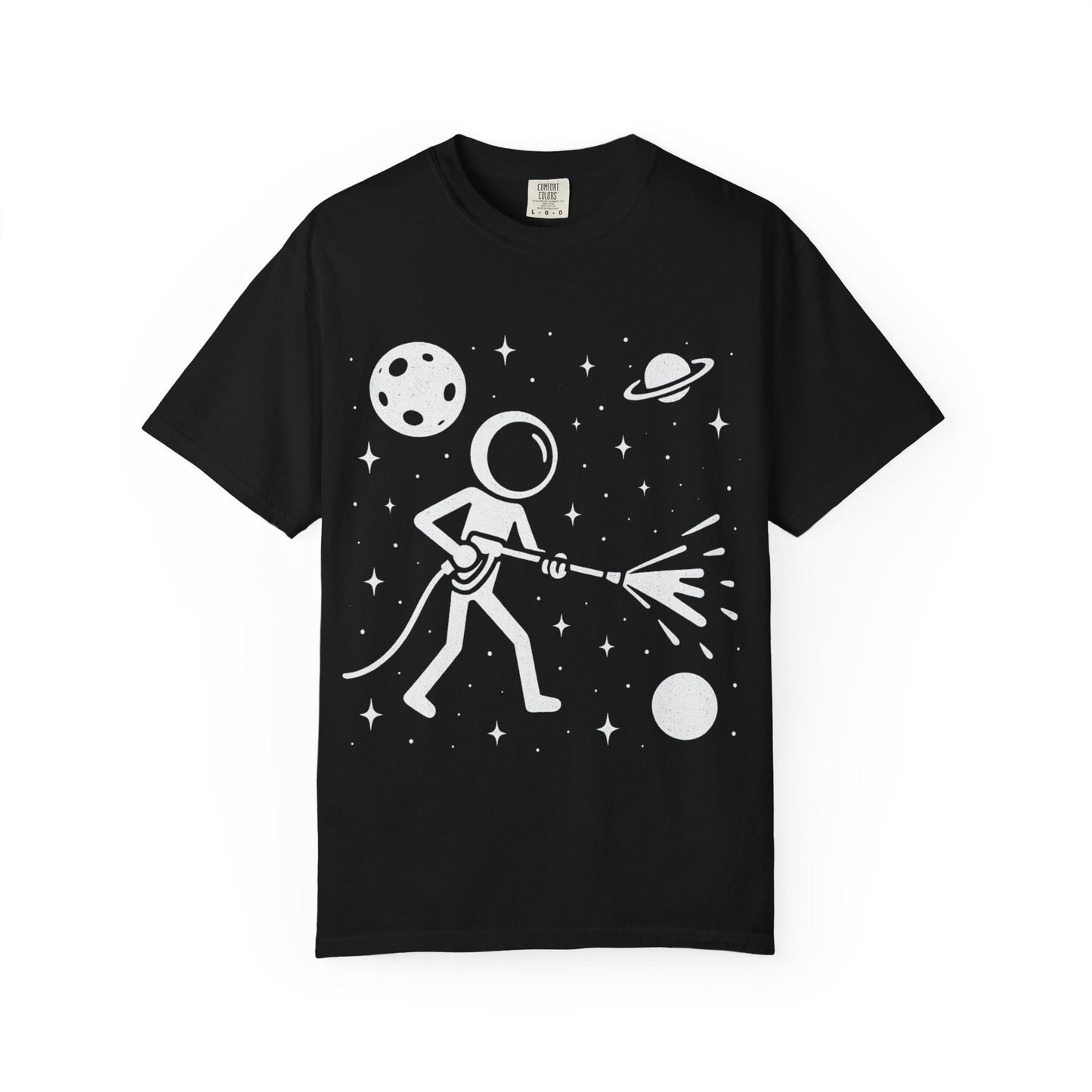 Pressure Washing in Space Graphic Tee – Perfect for Power Wash Owners