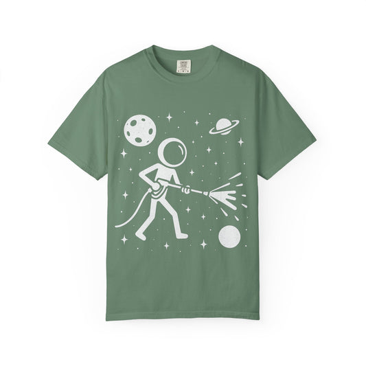 Pressure Washing in Space Graphic Tee – Perfect for Power Wash Owners